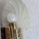 Frosted glass shell wall light, art deco style