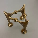 Midcentury Brutalist Bronze Candleholder by Michael Harjes, Germany, 1960s