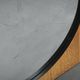 Vintage 1970s Czech Oak Veneer Square Mirror with Circular Glass
