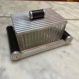 Art Deco box 1920 metal wood and glass