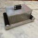Art Deco box, 1920s metal, wood and glass