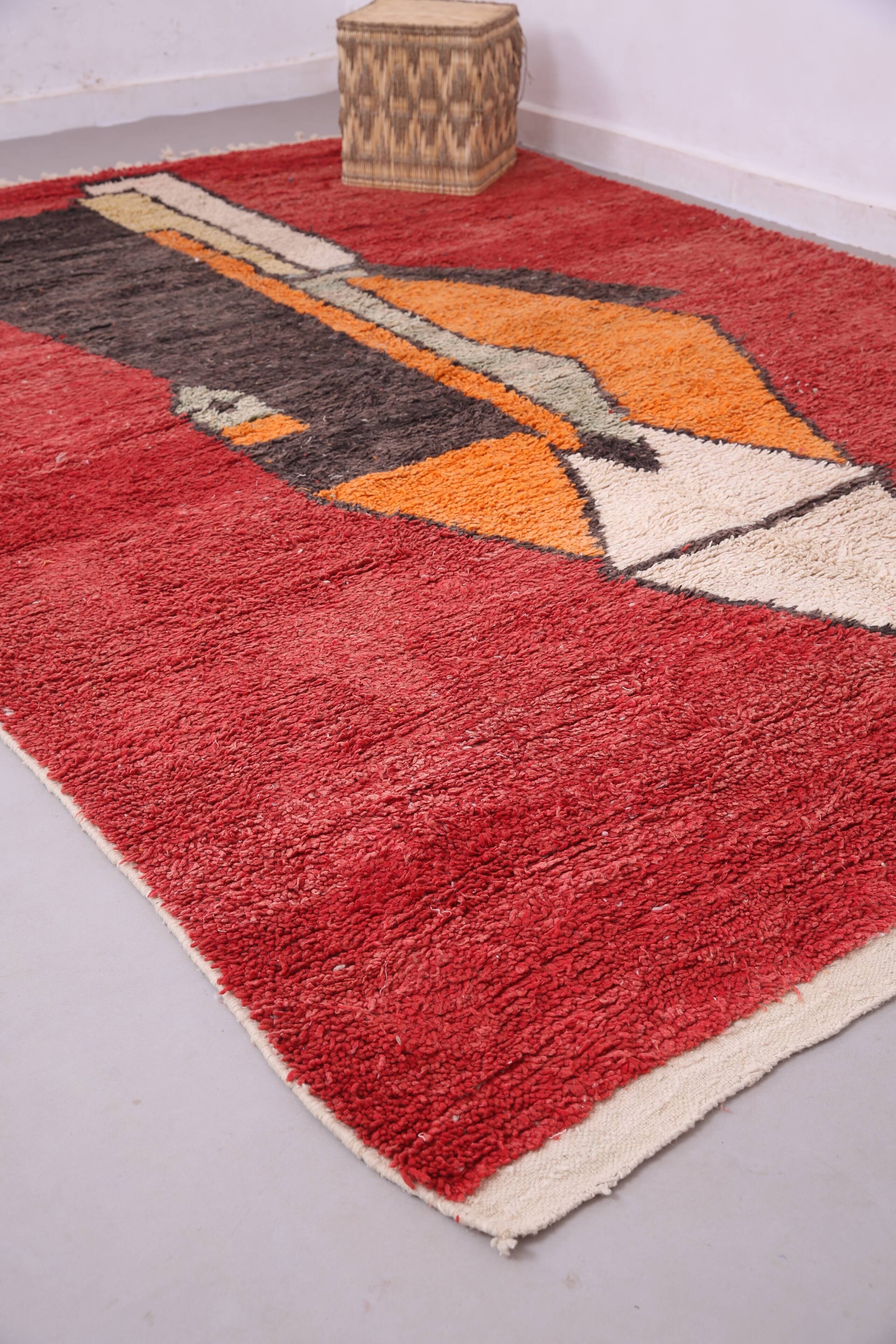 Abstract Vintage Moroccan Rug 238 x 334 - Berber Wool Rug - Handmade Rug