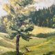 Painting "The Tree in the Valley", oil on panel, signed, 1936