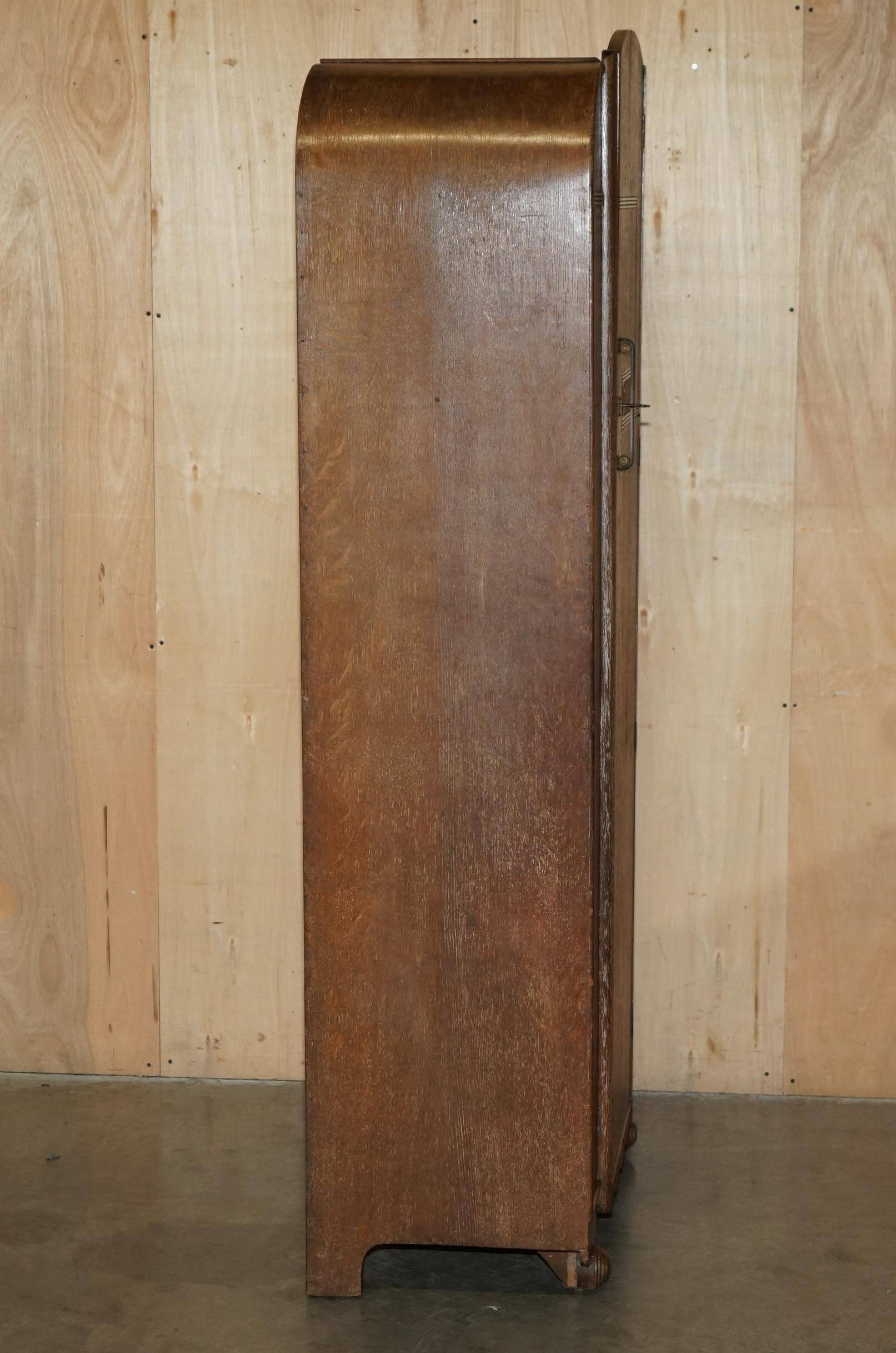 Art Deco wardrobe in bleached oak by Heals