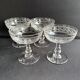 4 coupes à champagne Baccarat gravure Grecque inclinée