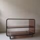 Furniture roche bobois tv plexiglass smoked on wheels, 1974