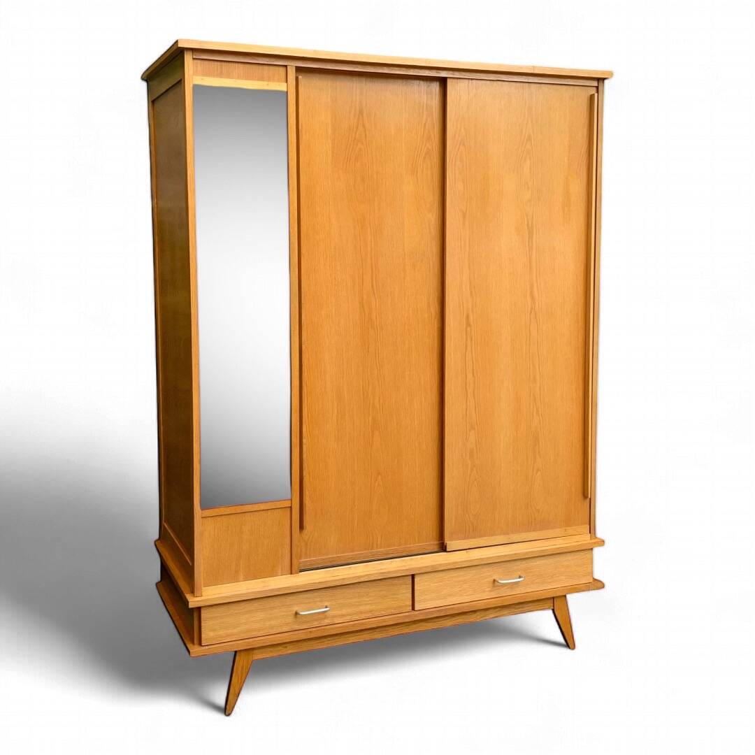 Vintage wardrobe with compass feet 1960