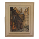 Painting on cardboard alley in Paris or Rouen