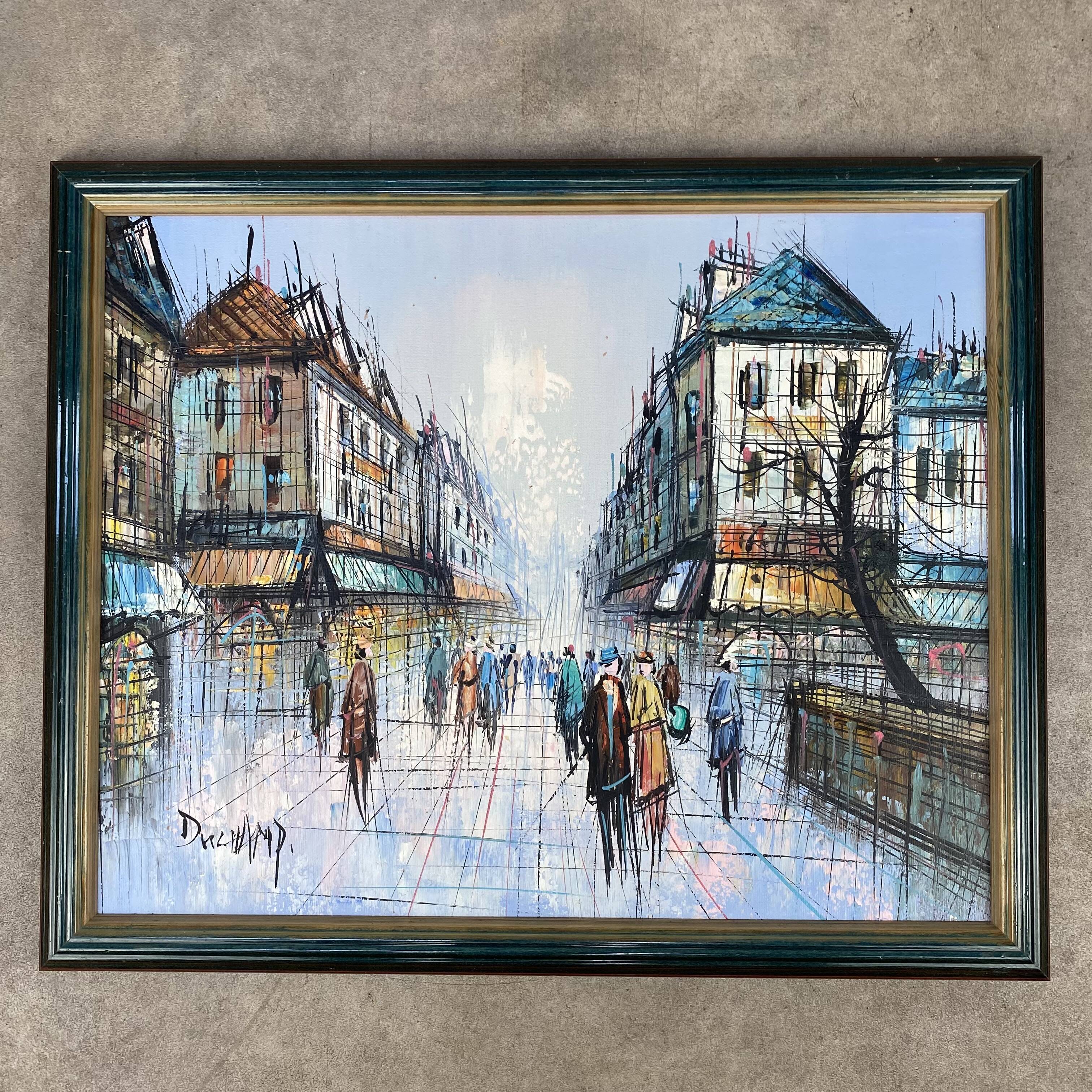 Signed painting by Duchamp on a Parisian street.