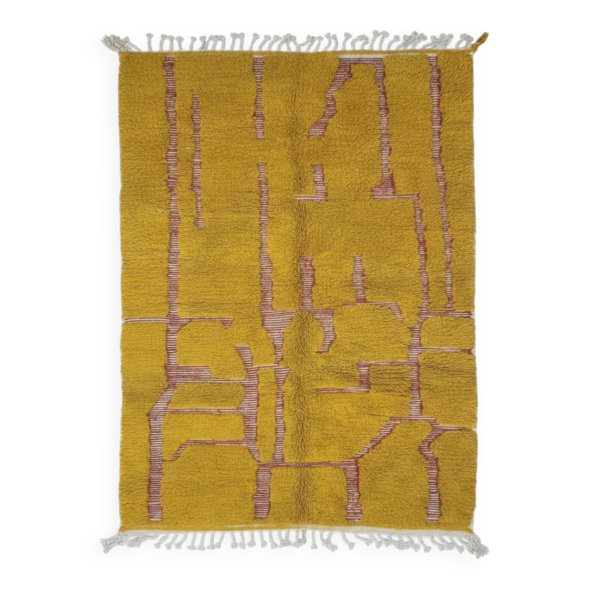 Berber Carpet Mustard - 273 x 190 cm