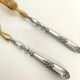 2 silver and horn salad servers