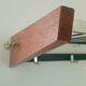 Vintage wood and metal wall coat rack