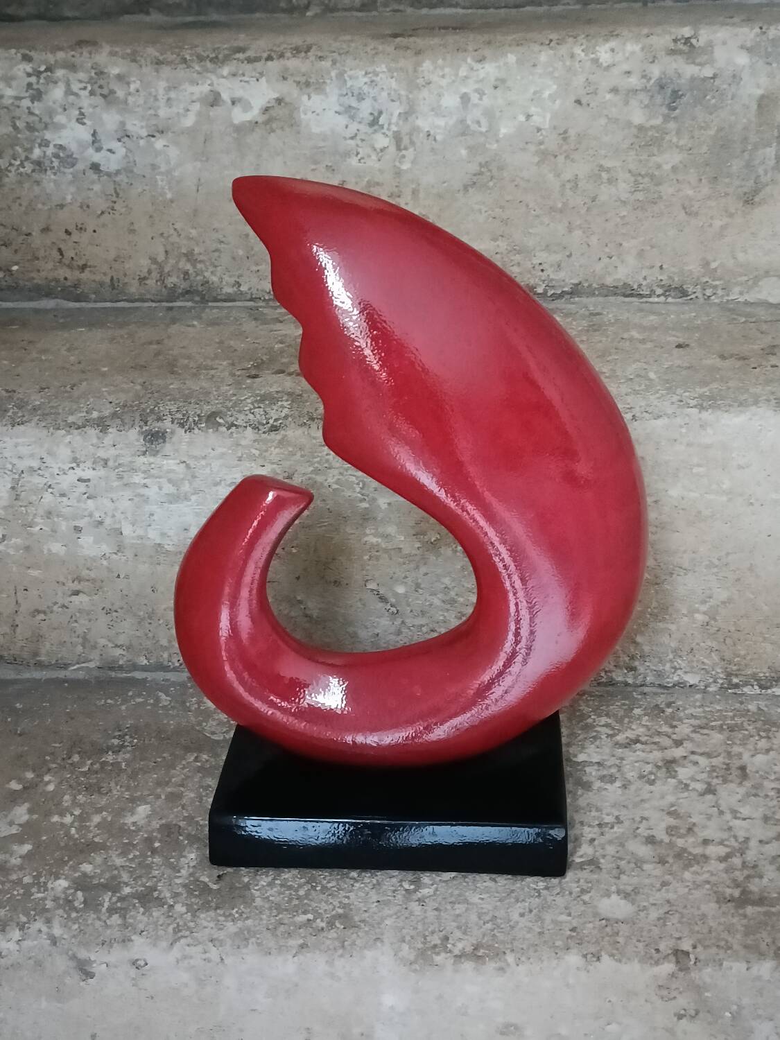 Sculpture abstraite en céramique