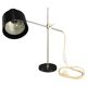 Adjustable Black Bakelite Industrial Table Lamp / Czechoslovakia, 1970s