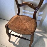 Chaise en bois paillée