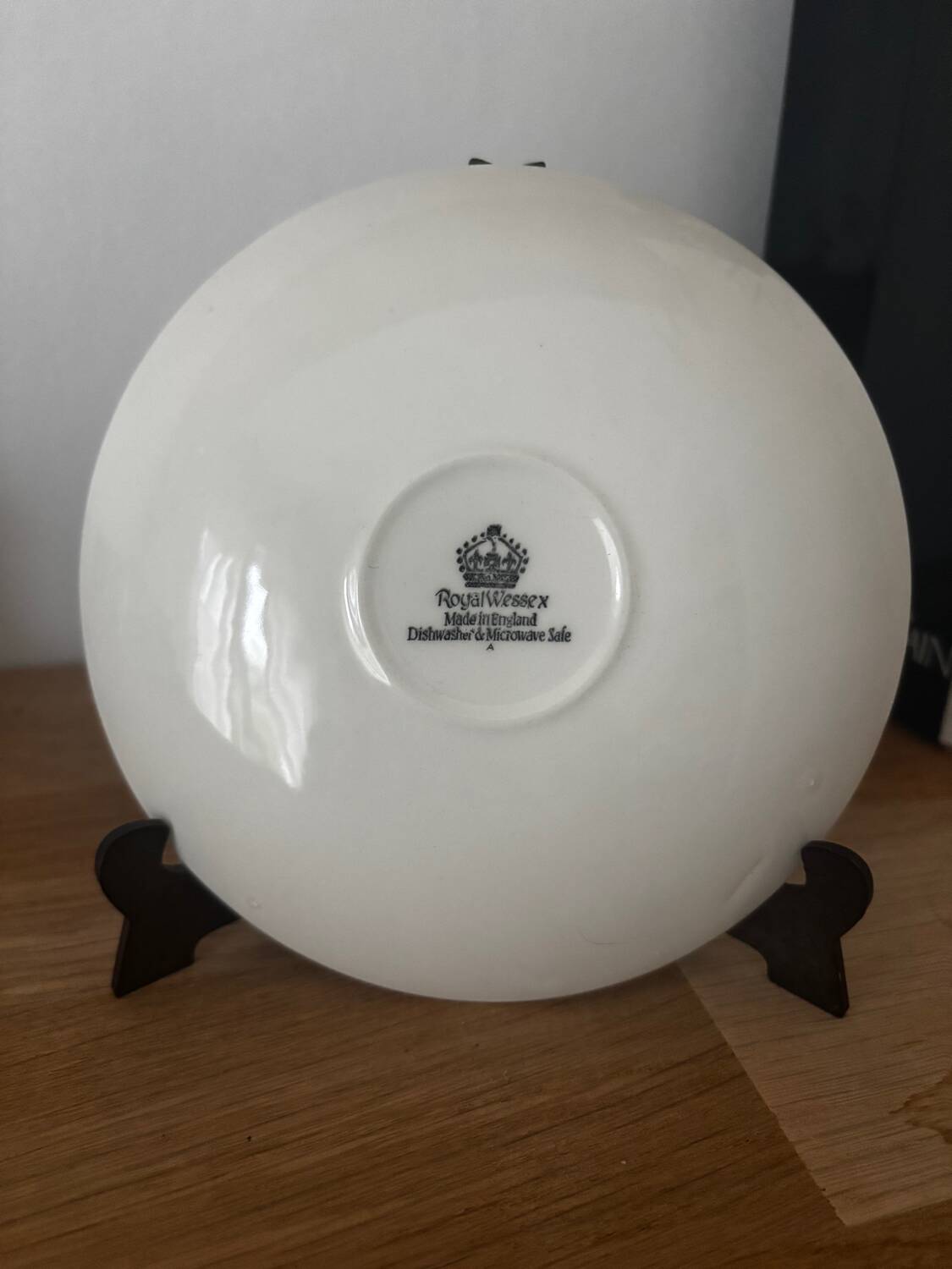 Vintage set of 6 Royal Wessex English blue flower cups and saucers