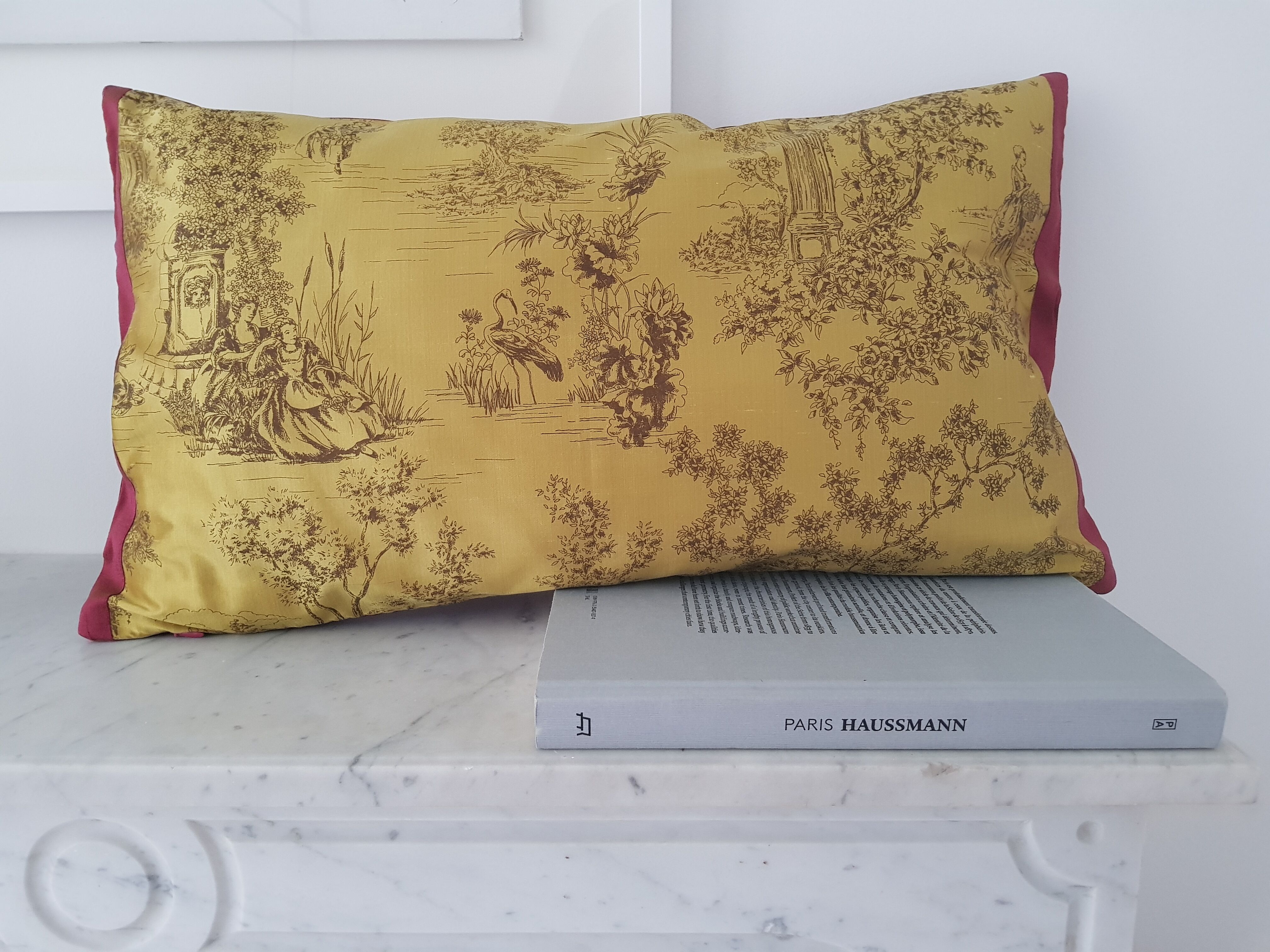 Silk cushion cover