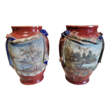 Pair of slip vases