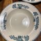 Set of earthenware plates of Longwy Fismes late nineteenth