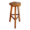 Brutaliset high stool in elm