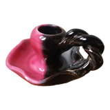 Slip ceramic candle holder signed vallauris