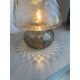 Smoked Fumé Glass Table Lamp in Murano Style with Diamond-Processed “Ballot”