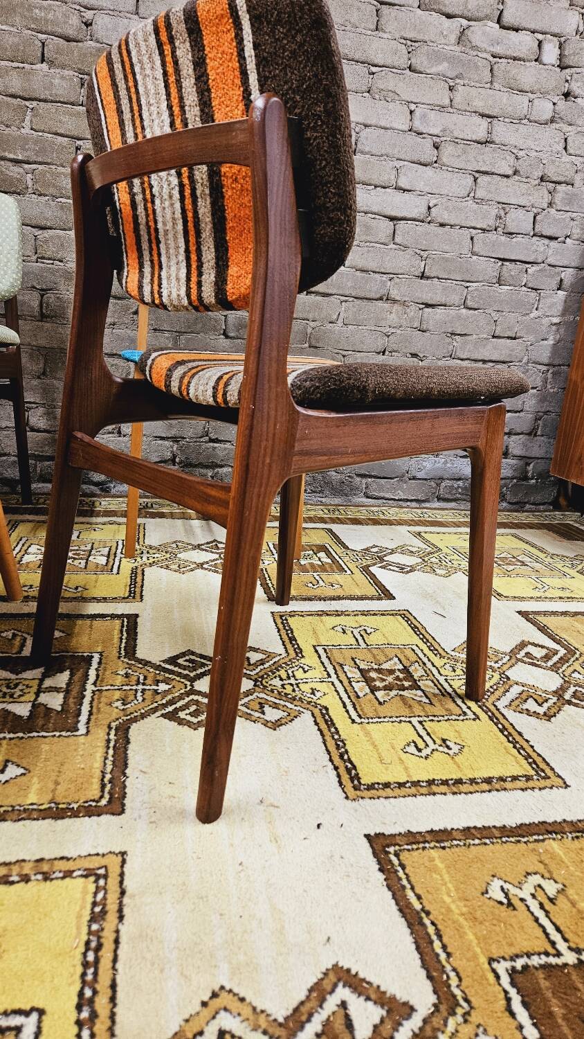 Set of 6 mismatched 1960s Scandinavian chairs