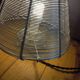 Conical stainless steel wire table lamp, vintage 80's