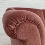 1960s, Danish 2-seater sofa, original pink furniture velour.
