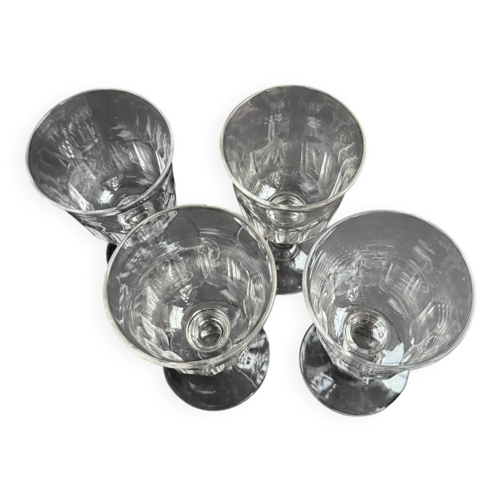 4 Baccarat glasses Chaulnes service - 19th century