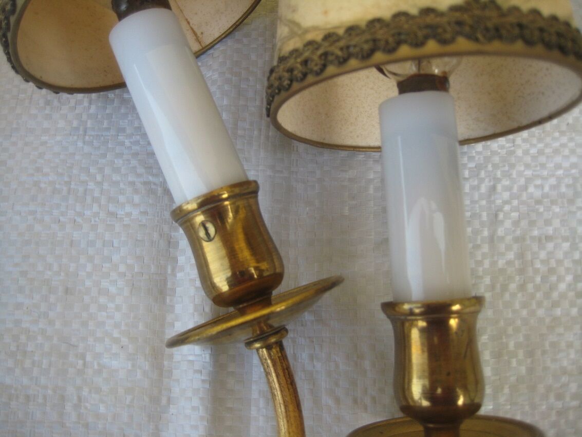 Pair of brass wall light 1920