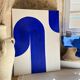 Blue relief painting