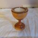 Vintage turned wooden candle holder