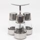 Set of condiments Marianne Denzel salt and pepper, Berndorf, Austria, 1960s