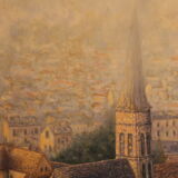 Tableau paysage impressionniste huile sur toile, Vallée de Chevreuse