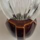Pair of Art Deco wall lights, ceramic and holophane glass.