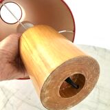 Lampe champignon vintage bois massif