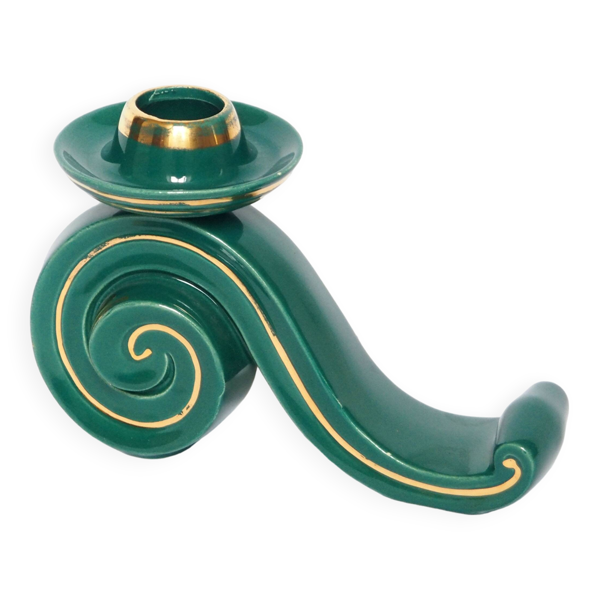 1940s ceramic candle holder