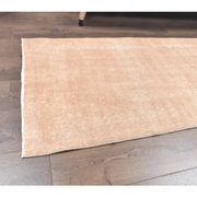 Vintage beige-blush Turkish hand-knotted runner 80x290