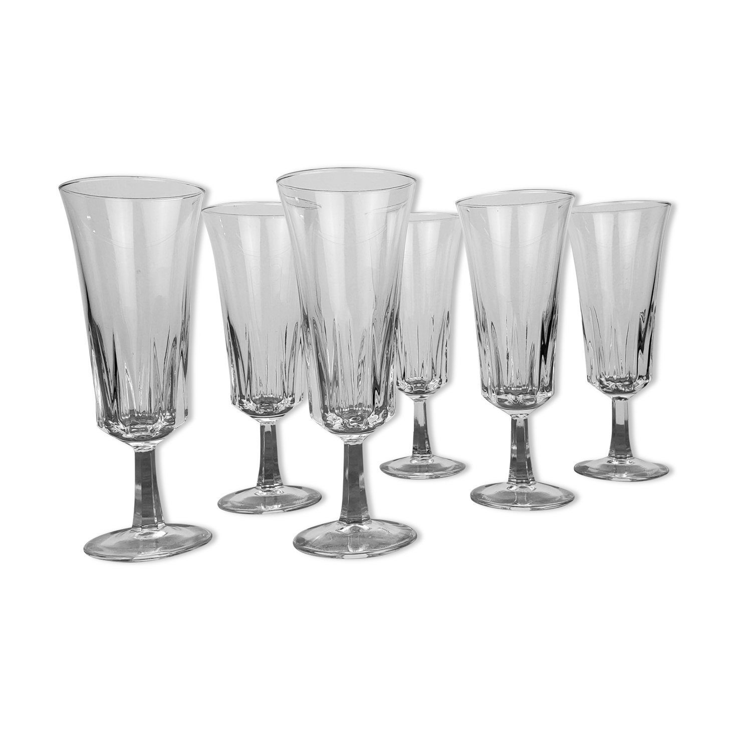 Champagne flutes x6