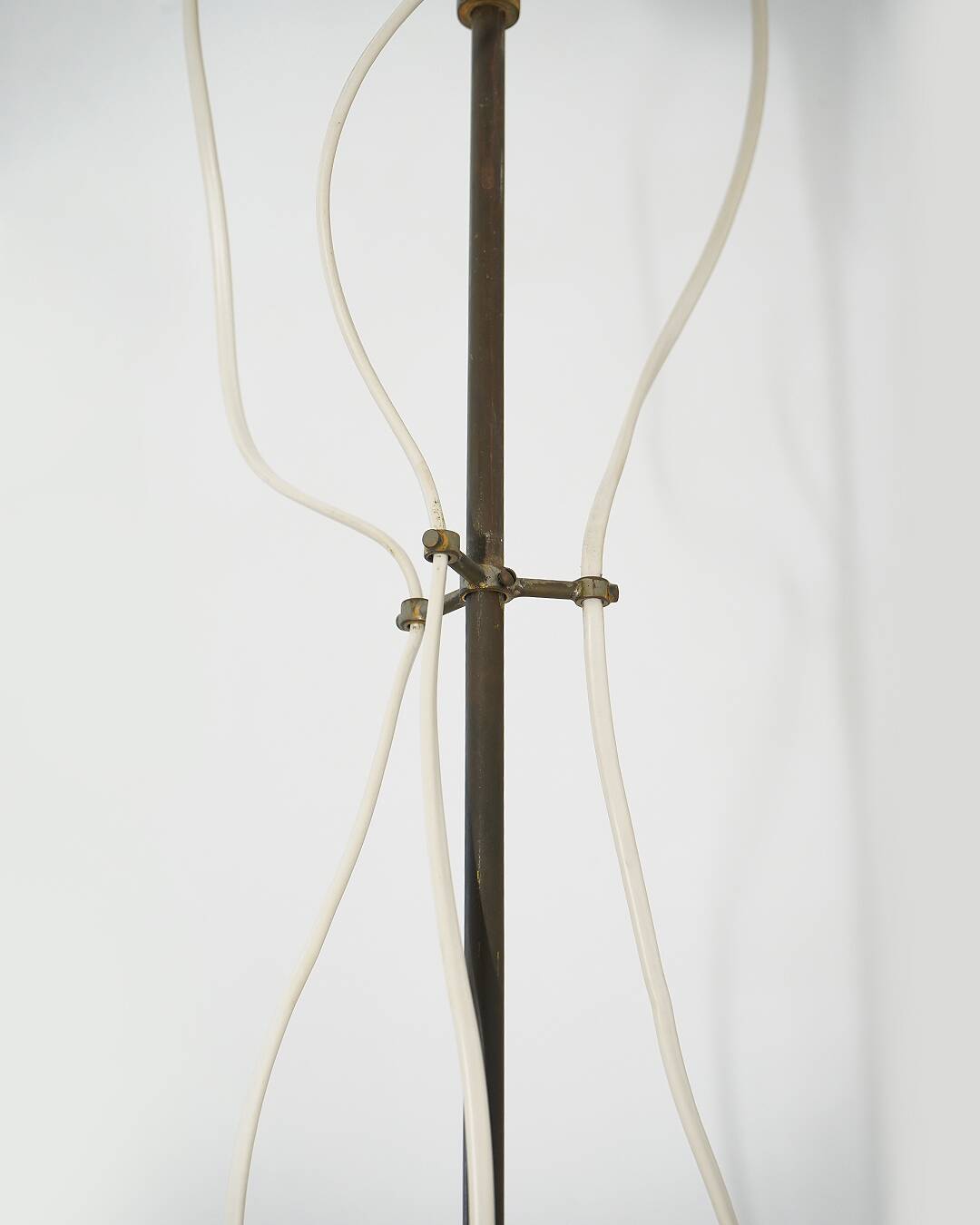 Glass and brass chandelier by Bruno Chiarini, 1950s