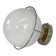 1950s wall lamp in white opaline and brass