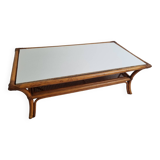 Large rattan coffee table