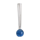 Vintage fine soliflore glass vase with blue ball in bubbled glass Murano at the base