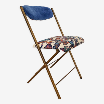 Folding chair upcycled, indian cream