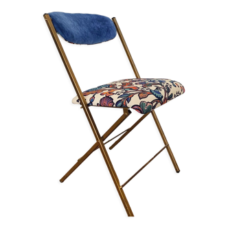 Folding chair upcycled, indian cream