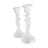 Pair of crystal candlesticks