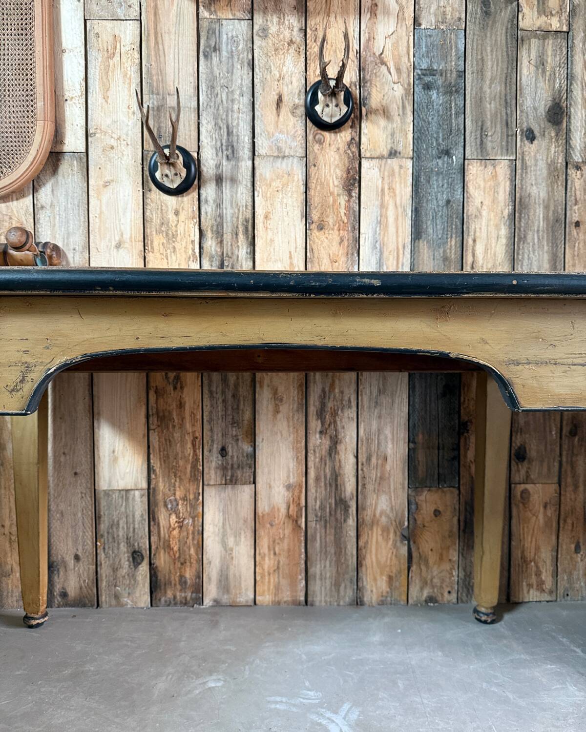 Large patinated desk