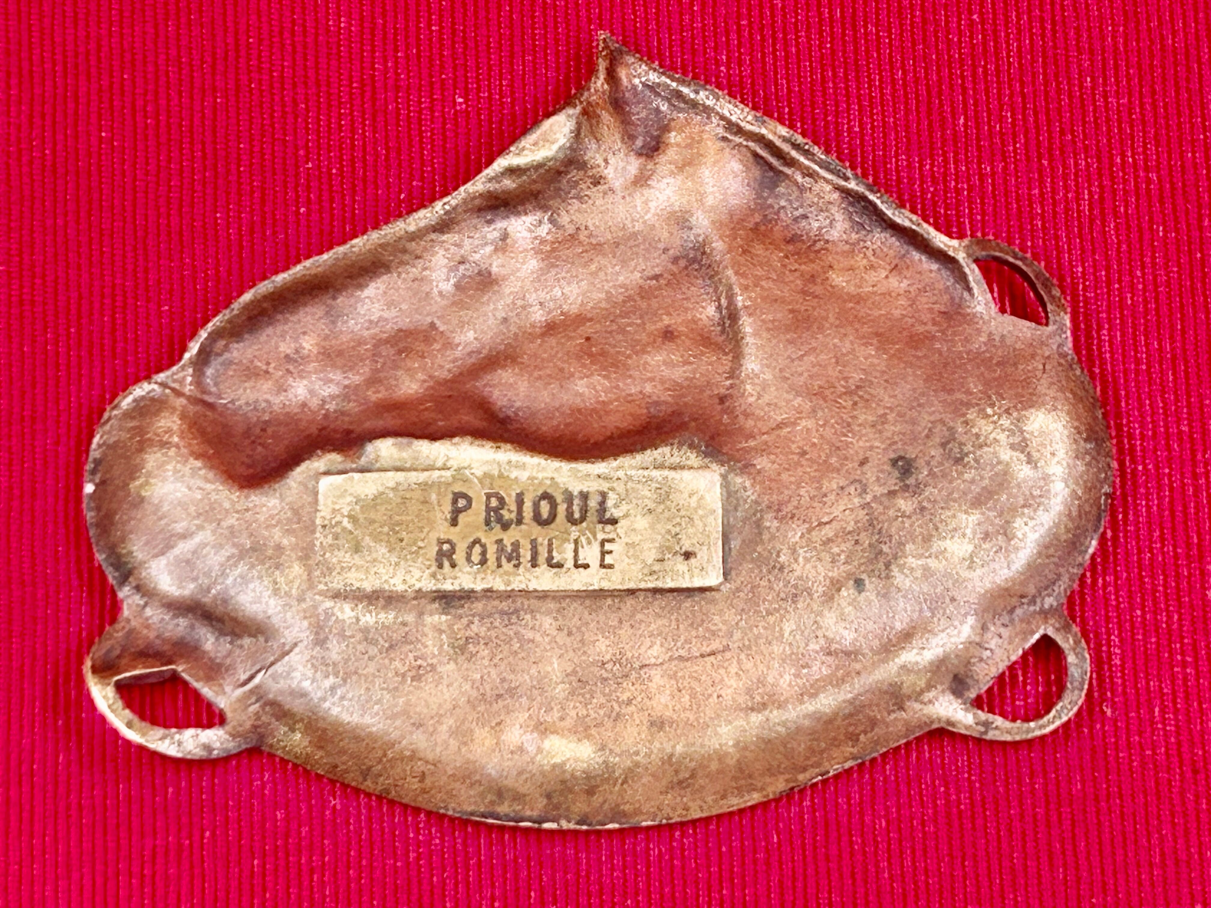 Vide poche baguier bronzeCheval thème équitation,  Prioul Romille