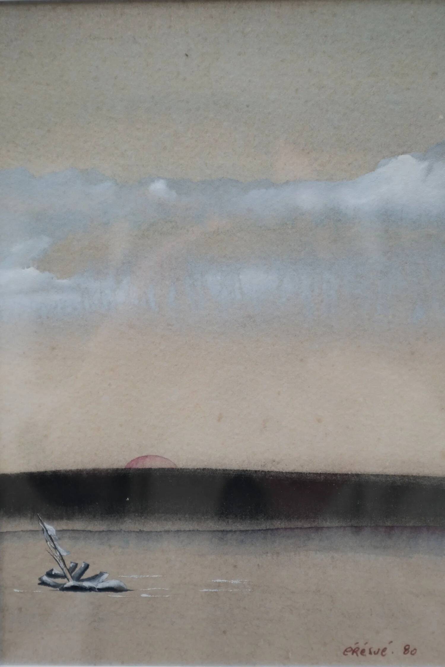 Aquarelle de érésué, 1980
